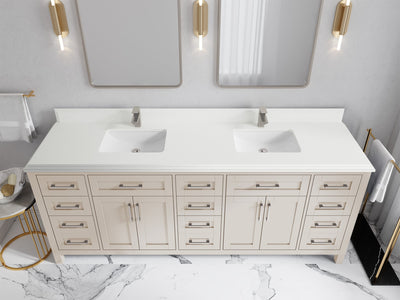 Cambridge 84 in. W x 22 in. D Double Sink Bathroom Vanity - Willow Bath and Vanity