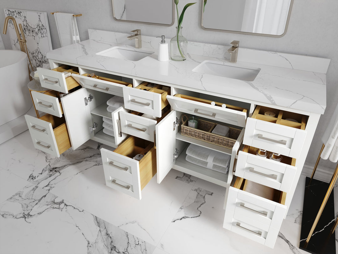 Cambridge 84 in. W x 22 in. D Double Sink Bathroom Vanity - Willow Bath and Vanity