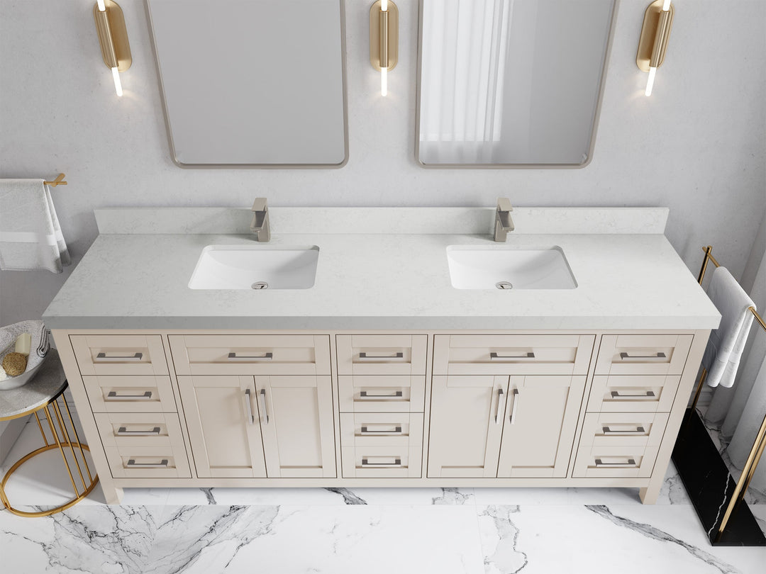 Cambridge 84 in. W x 22 in. D Double Sink Bathroom Vanity - Willow Bath and Vanity