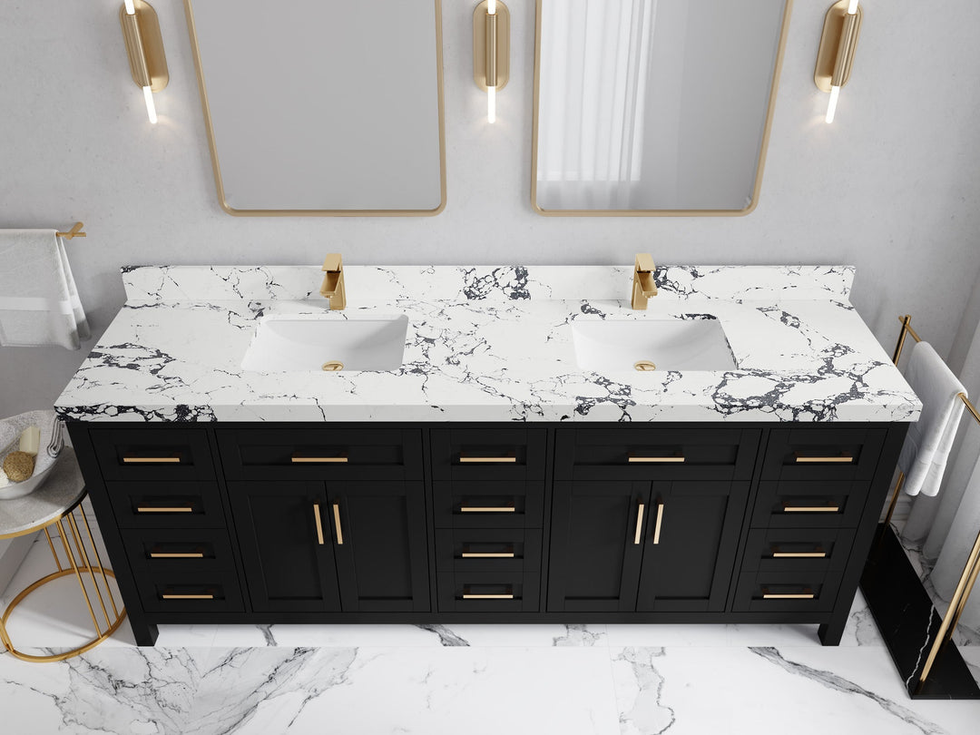 Cambridge 84 in. W x 22 in. D Double Sink Bathroom Vanity - Willow Bath and Vanity