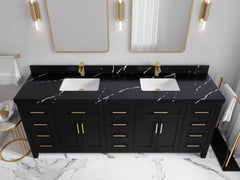 Cambridge 84 in. W x 22 in. D Double Sink Bathroom Vanity - photo 8