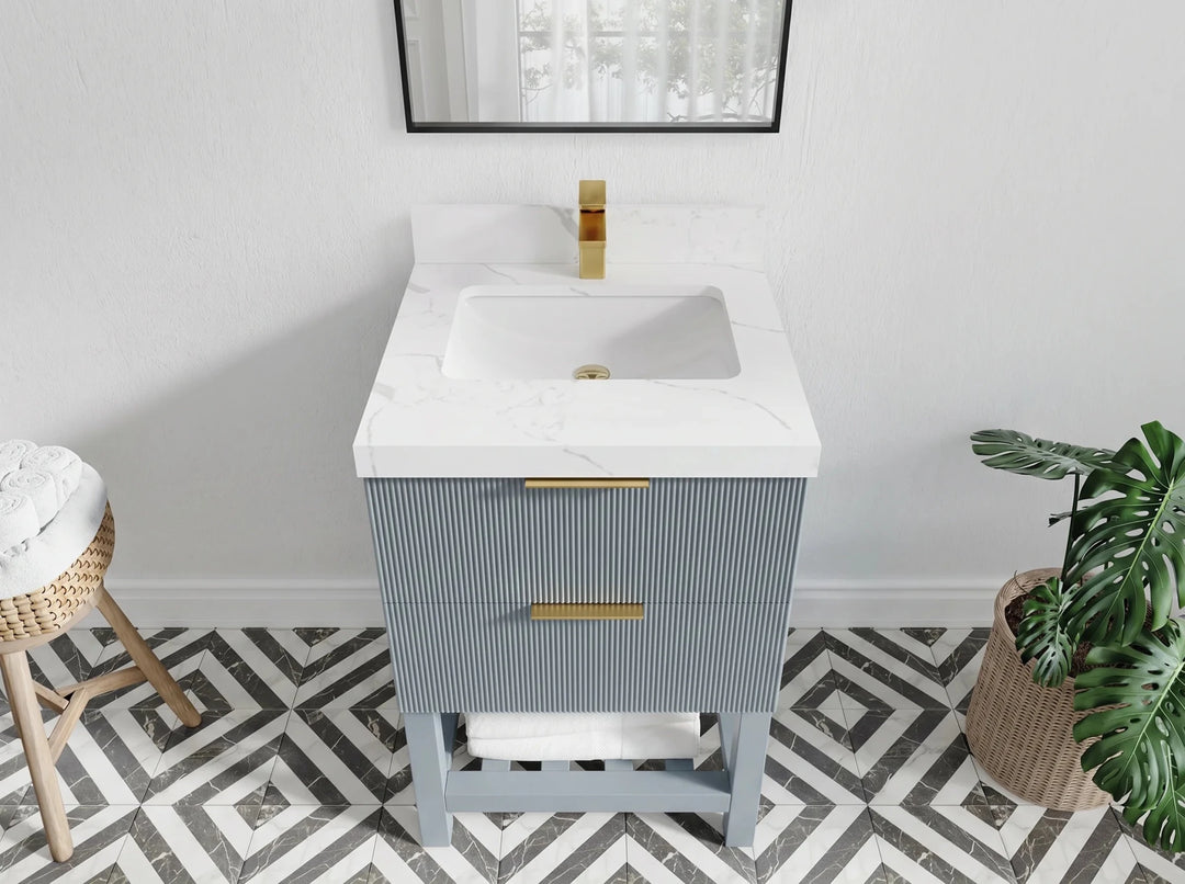 Catalina 24 in. W x 22 in. D Single Sink Bathroom Vanity | 
              
                Blue Heather
                
                  
             - CAT-CAB-BLU-23 - photo №2