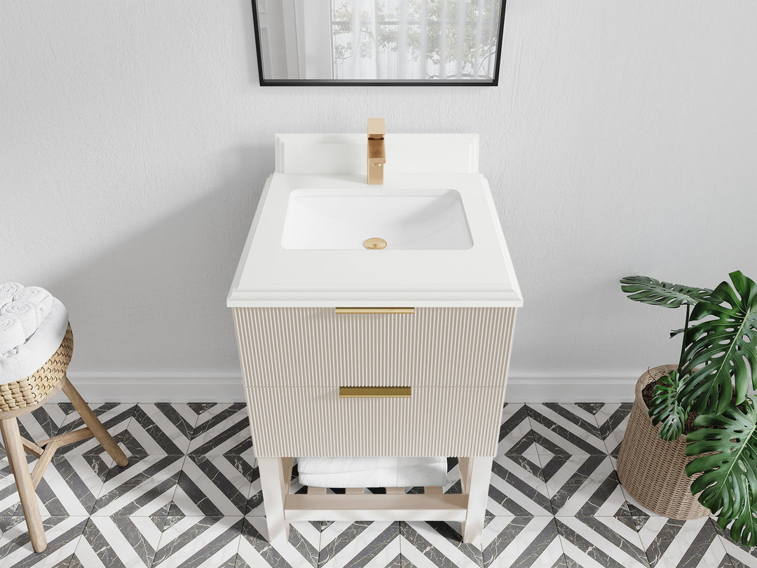 Catalina 24 in. W x 22 in. D Single Sink Bathroom Vanity | 
              
                 Fine Grain Linen Beige
                
                  
             - CAT-CAB-FNG-23 - photo №30