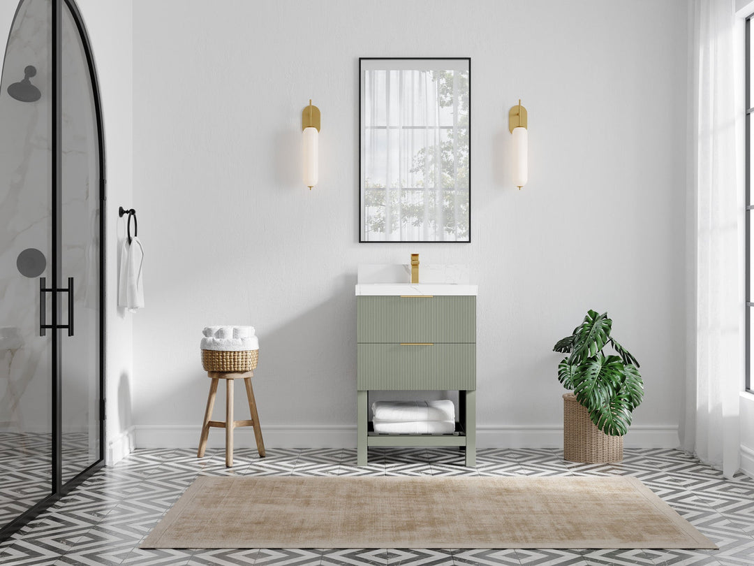 Catalina 24 in. W x 22 in. D Single Sink Bathroom Vanity - Willow Bath and Vanity