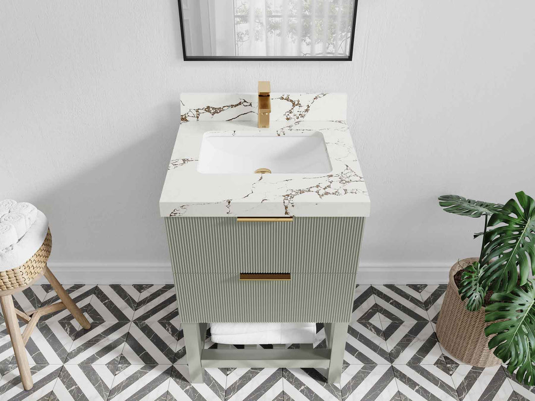 Catalina 24 in. W x 22 in. D Single Sink Bathroom Vanity - Willow Bath and Vanity