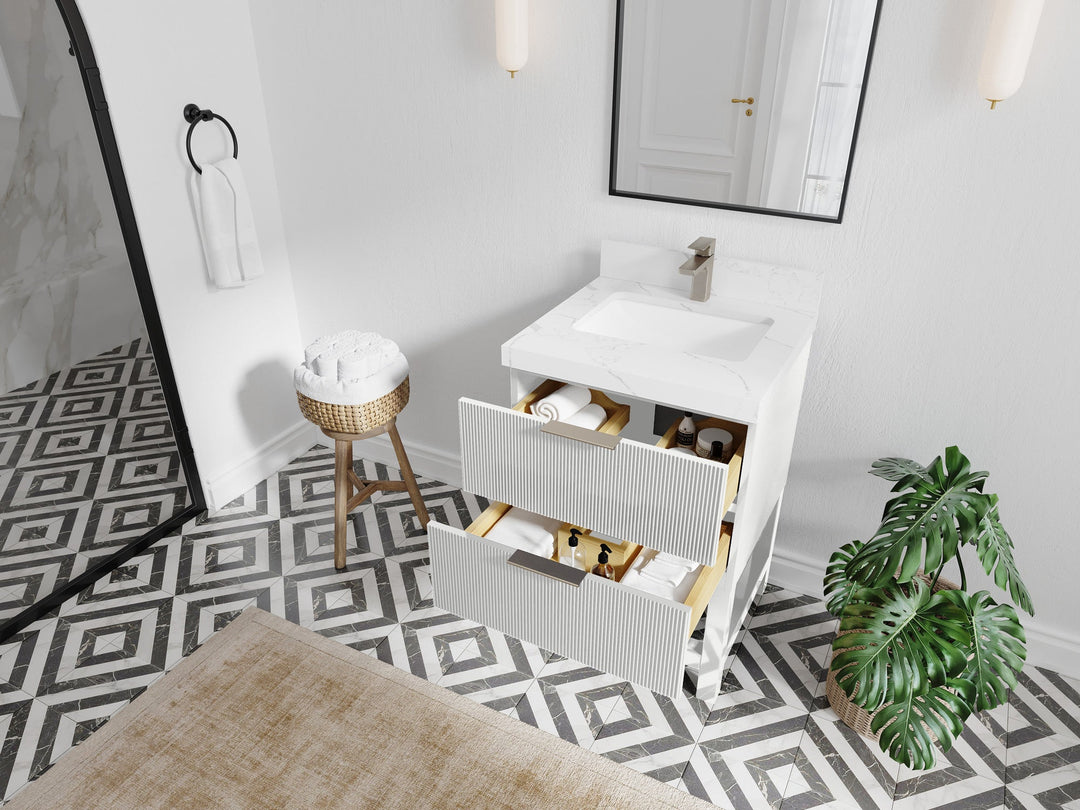 Catalina 24 in. W x 22 in. D Single Sink Bathroom Vanity - Willow Bath and Vanity