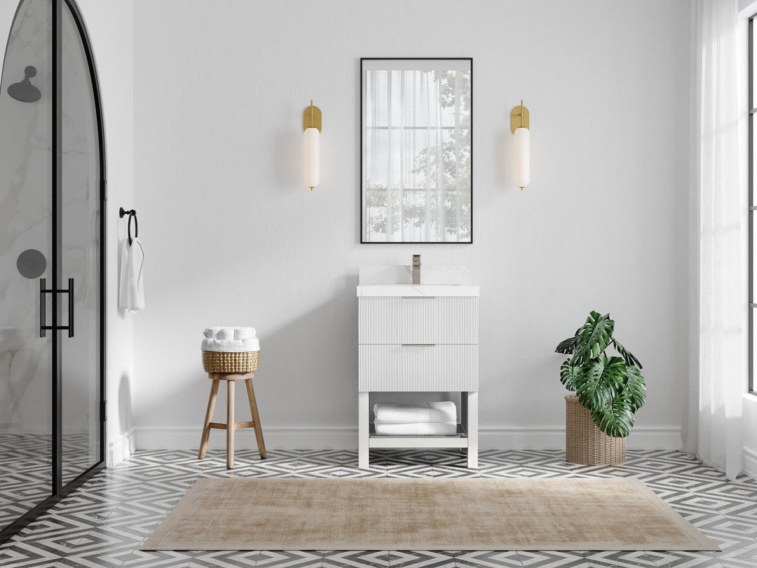 Catalina 24 in. W x 22 in. D Single Sink Bathroom Vanity - Willow Bath and Vanity