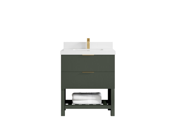 Catalina 30 in W x 22 in D Free Standing Reeded Single Sink Bathroom Vanity - photo 42