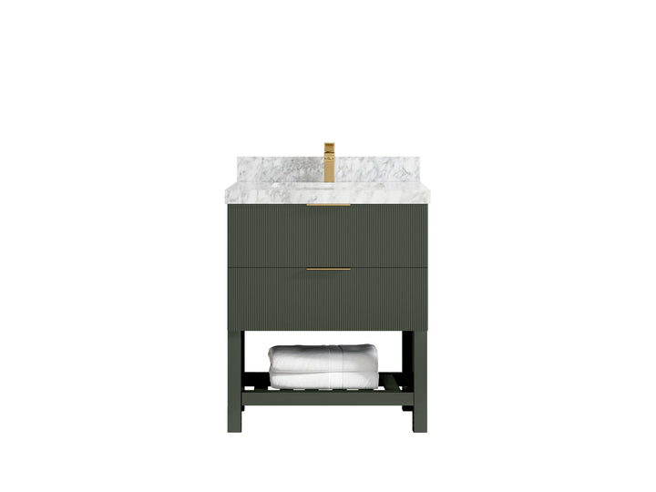 Catalina 30 in W x 22 in D Free Standing Reeded Single Sink Bathroom Vanity - photo 14