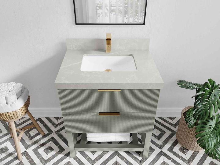 Catalina 30 in W x 22 in D Free Standing Reeded Single Sink Bathroom Vanity - photo 29