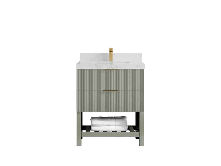 Catalina 30 in W x 22 in D Free Standing Reeded Single Sink Bathroom Vanity - photo 18