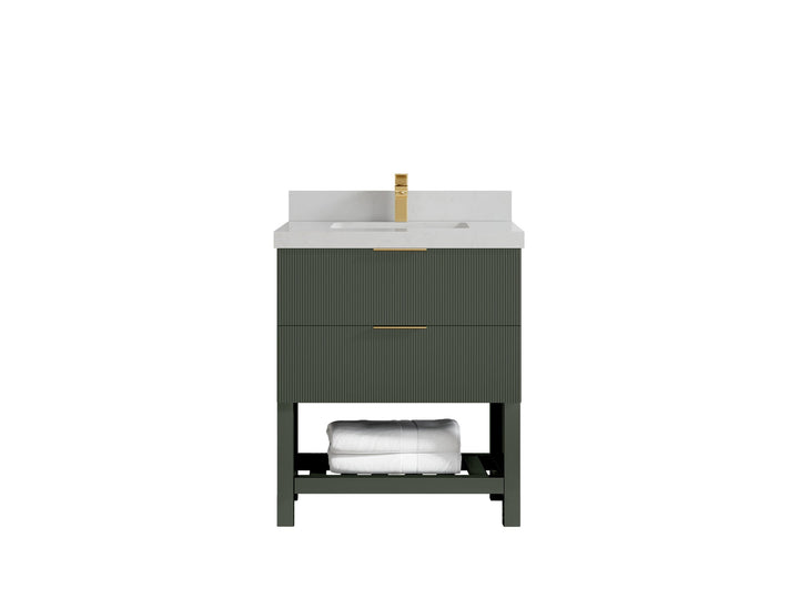 Catalina 30 in W x 22 in D Free Standing Reeded Single Sink Bathroom Vanity - photo 16