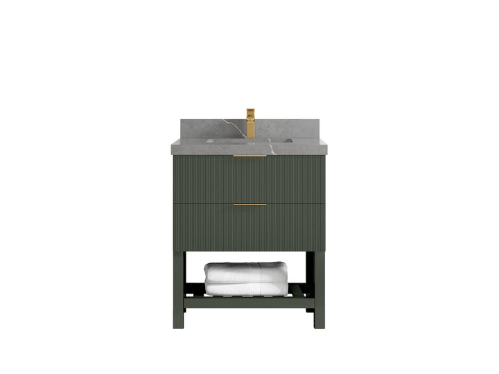 Catalina 30 in W x 22 in D Free Standing Reeded Single Sink Bathroom Vanity - photo 32