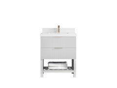 Catalina 30 in W x 22 in D Free Standing Reeded Single Sink Bathroom Vanity - photo 36