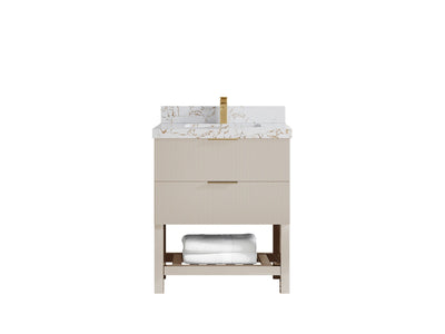 Catalina 30 in W x 22 in D Free Standing Reeded Single Sink Bathroom Vanity - Willow Bath and Vanity