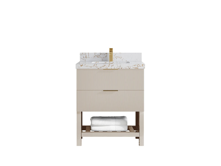 Catalina 30 in W x 22 in D Free Standing Reeded Single Sink Bathroom Vanity - photo 37