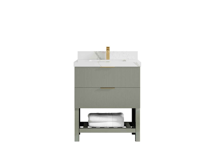 Catalina 30 in W x 22 in D Free Standing Reeded Single Sink Bathroom Vanity - photo 16