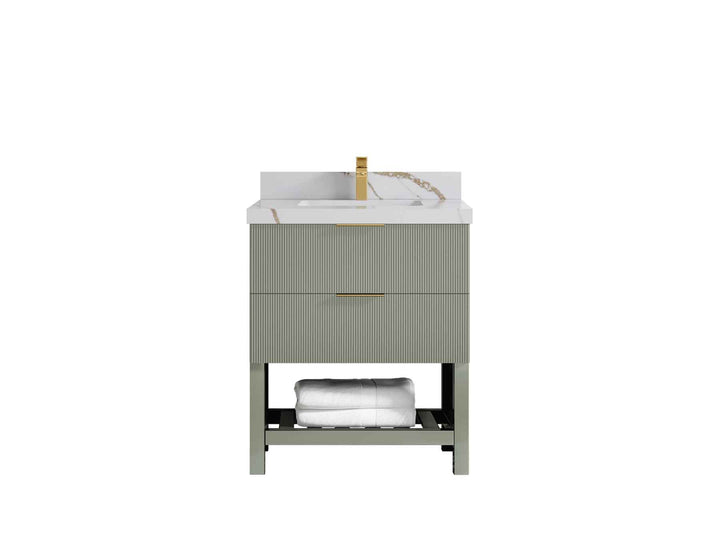 Catalina 30 in W x 22 in D Free Standing Reeded Single Sink Bathroom Vanity - photo 14