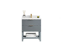 Catalina 30 in W x 22 in D Free Standing Reeded Single Sink Bathroom Vanity - photo 1
