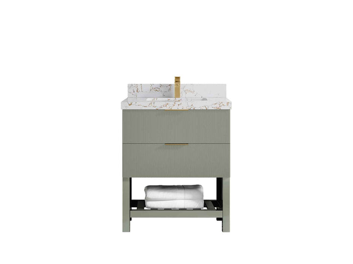 Catalina 30 in W x 22 in D Free Standing Reeded Single Sink Bathroom Vanity - photo 36