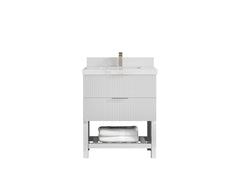 Catalina 30 in W x 22 in D Free Standing Reeded Single Sink Bathroom Vanity - photo 12