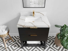 Catalina 30 in W x 22 in D Free Standing Reeded Single Sink Bathroom Vanity - photo 9