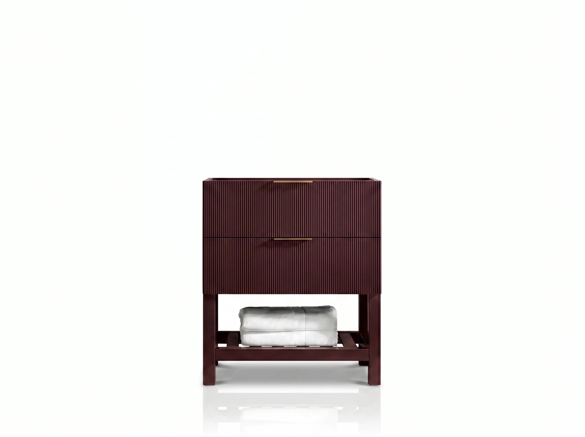 Catalina 30 in W x 22 in D Free Standing Reeded Single Sink Bathroom Vanity - Willow Bath and Vanity