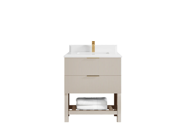 Catalina 30 in W x 22 in D Free Standing Reeded Single Sink Bathroom Vanity - photo 27