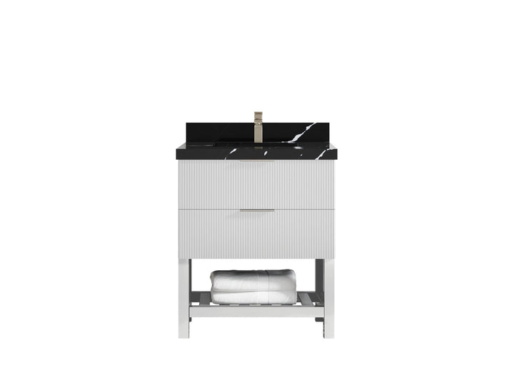 Catalina 30 in W x 22 in D Free Standing Reeded Single Sink Bathroom Vanity - photo 8