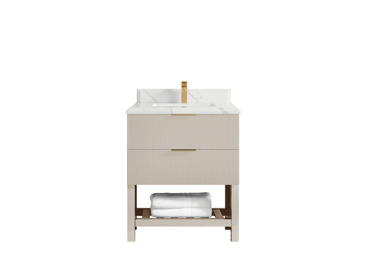 Catalina 30 in W x 22 in D Free Standing Reeded Single Sink Bathroom Vanity - photo 23