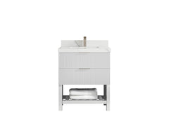 Catalina 30 in W x 22 in D Free Standing Reeded Single Sink Bathroom Vanity - photo 10