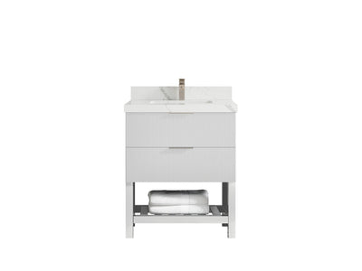 Catalina 30 in W x 22 in D Free Standing Reeded Single Sink Bathroom Vanity - Willow Bath and Vanity