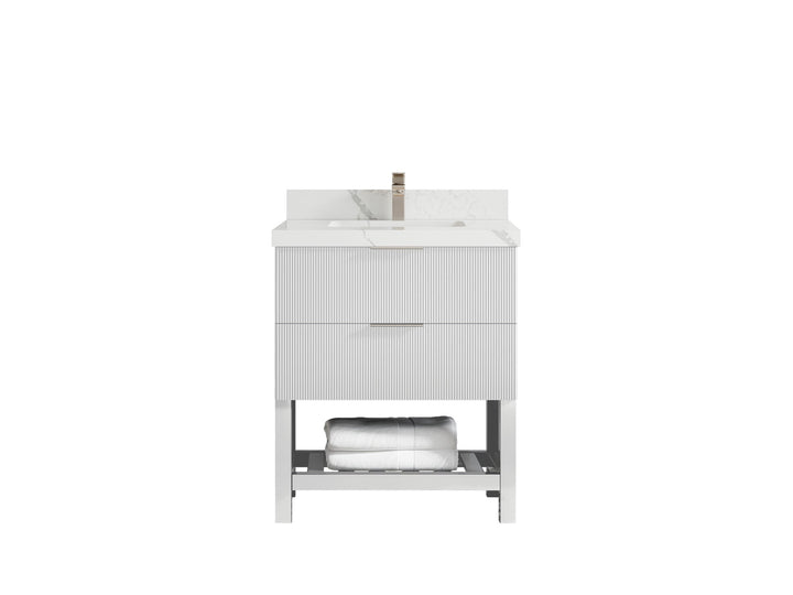 Catalina 30 in W x 22 in D Free Standing Reeded Single Sink Bathroom Vanity - photo 10