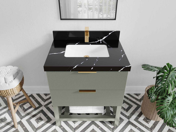 Catalina 30 in W x 22 in D Free Standing Reeded Single Sink Bathroom Vanity - photo 11