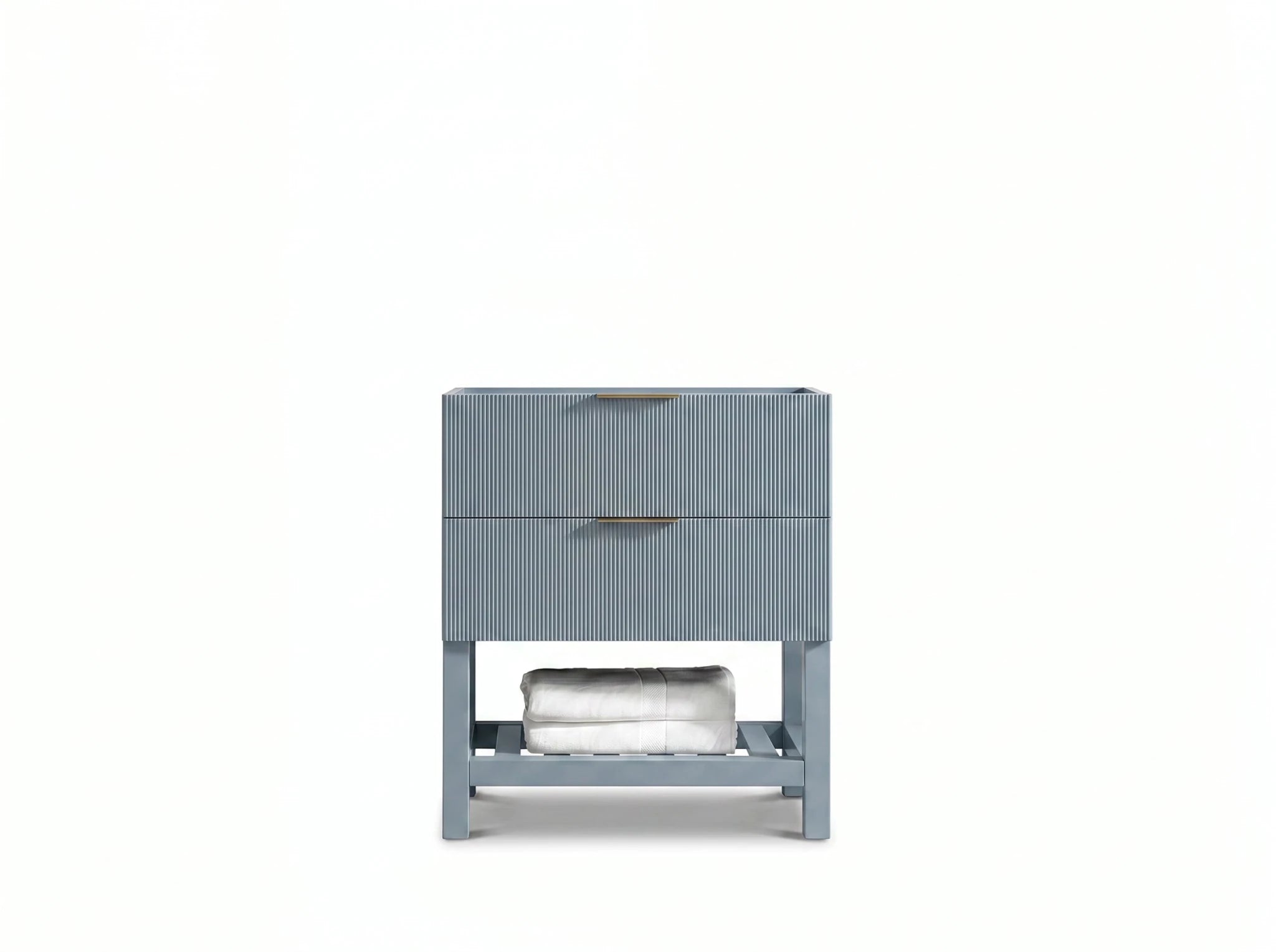 Catalina 30 in W x 22 in D Free Standing Reeded Single Sink Bathroom Vanity - Willow Bath and Vanity