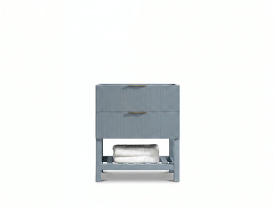 Catalina 30 in W x 22 in D Free Standing Reeded Single Sink Bathroom Vanity - Willow Bath and Vanity