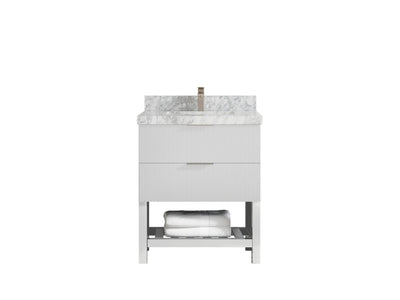 Catalina 30 in W x 22 in D Free Standing Reeded Single Sink Bathroom Vanity - Willow Bath and Vanity