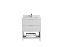 Catalina 30 in W x 22 in D Free Standing Reeded Single Sink Bathroom Vanity - photo 14