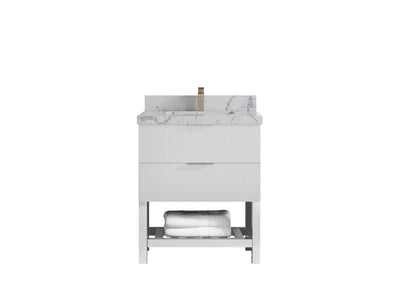 Catalina 30 in W x 22 in D Free Standing Reeded Single Sink Bathroom Vanity - Willow Bath and Vanity