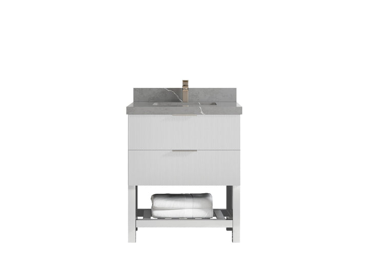 Catalina 30 in W x 22 in D Free Standing Reeded Single Sink Bathroom Vanity - photo 32