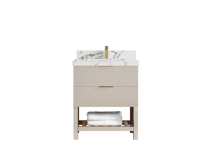 Catalina 30 in W x 22 in D Free Standing Reeded Single Sink Bathroom Vanity - photo 35