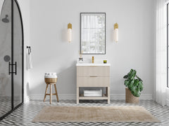 Catalina 30 in W x 22 in D Free Standing Reeded Single Sink Bathroom Vanity - photo 4