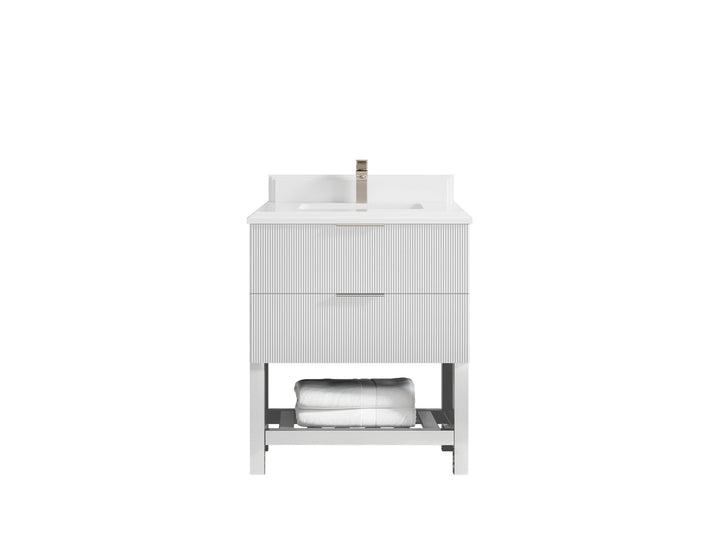 Catalina 30 in W x 22 in D Free Standing Reeded Single Sink Bathroom Vanity - photo 24