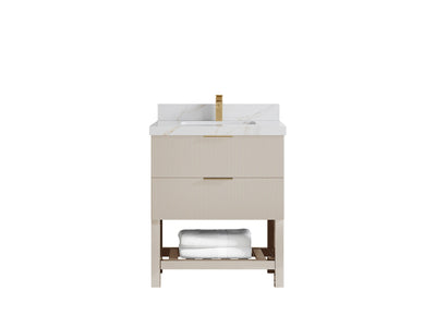 Catalina 30 in W x 22 in D Free Standing Reeded Single Sink Bathroom Vanity - Willow Bath and Vanity