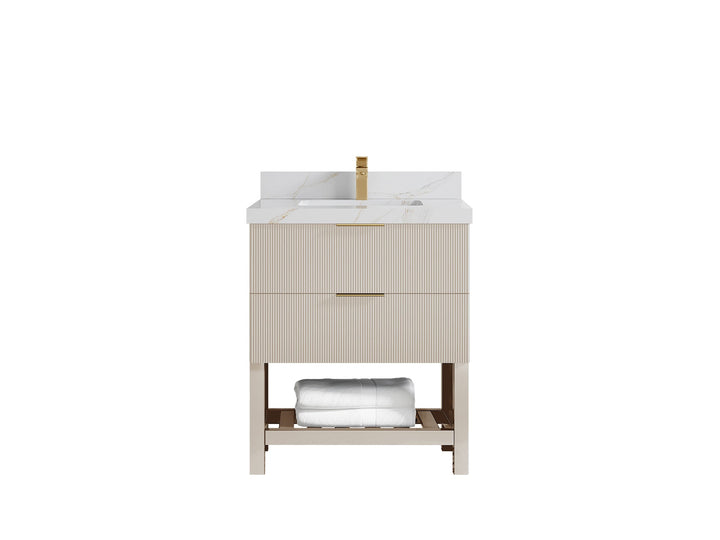 Catalina 30 in W x 22 in D Free Standing Reeded Single Sink Bathroom Vanity - photo 17
