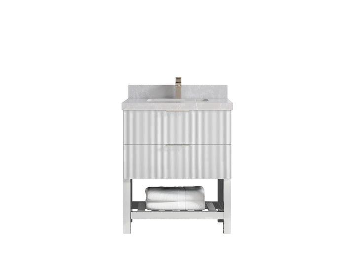 Catalina 30 in W x 22 in D Free Standing Reeded Single Sink Bathroom Vanity - photo 30
