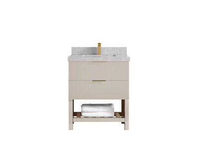 Catalina 30 in W x 22 in D Free Standing Reeded Single Sink Bathroom Vanity - Willow Bath and Vanity