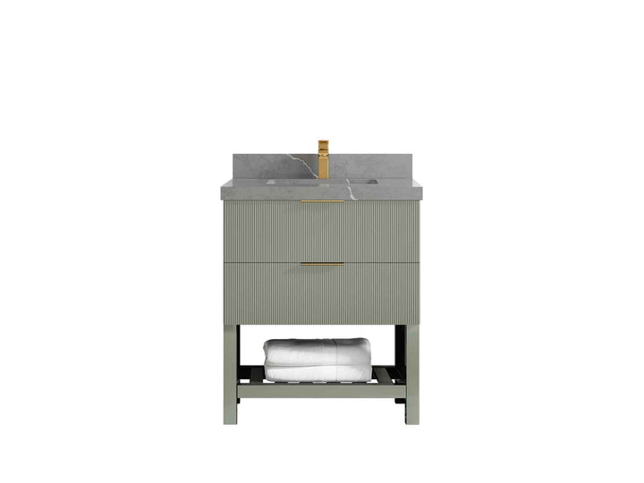 Catalina 30 in W x 22 in D Free Standing Reeded Single Sink Bathroom Vanity - photo 32