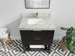 Catalina 30 in W x 22 in D Free Standing Reeded Single Sink Bathroom Vanity - photo 27
