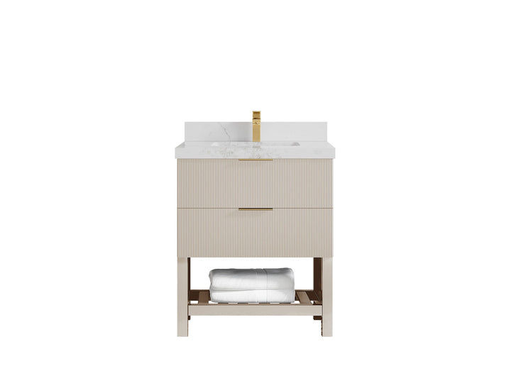Catalina 30 in W x 22 in D Free Standing Reeded Single Sink Bathroom Vanity - photo 15